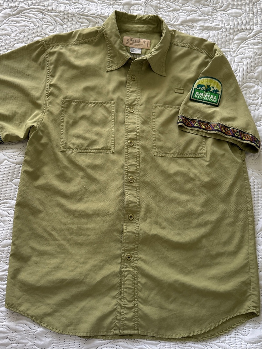 Disney Parks Uniform M Animal Kingdom Cast Member 90s Safari Shirt Unisex Rare